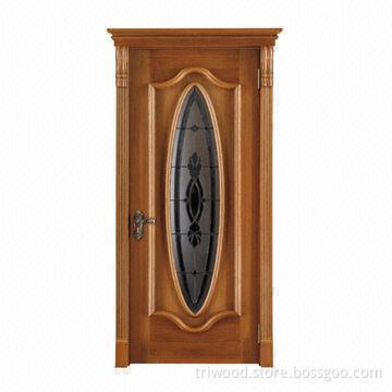 Exquisite Interior Composite Wood Door with Natural Wood Veneer and Environment-friendly Painting